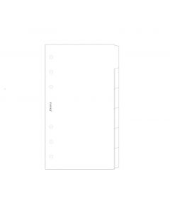 Filofax Dividers Personal 6 Tabs White 