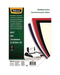 Fellowes Binding Cover Grey 100 Pack A4