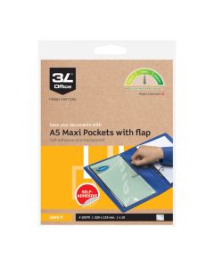 Self-adhesive Filing Pockets A5 155x90mm 100pcs