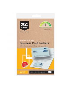 3L Self-Adhesive Business Card Pockets 95x60mm 100pcs