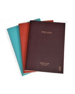 KOZO Memo Book A5 3 Pack Coffee Bric Steel Blue