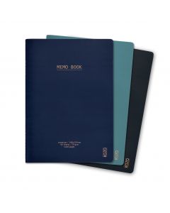 KOZO KOZO Memo Book A5 3 Pack Navy Steel Blue Black