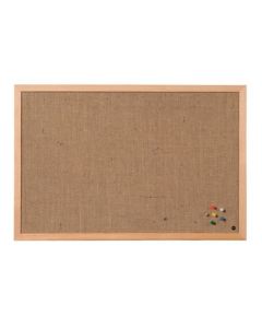 Notisboard Jute Wooden Frame 100x60cm