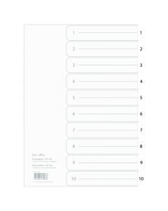 1-10 Index Dividers in PP