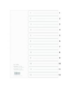 1-12 Index Dividers in PP