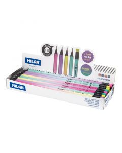 MILAN Graphite Pencils With Eraser 24pcs Display