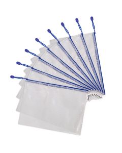 Folder with Zipper Closure A4 8 PCS Blue