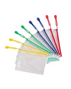 Storage Bag with Zipper A6 8 PCS Assorted Colors