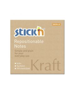 Note Pad 76x76 100 Sheets Kraftpaper Brown