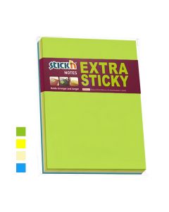 Note Pad Extra Sticky 203x150 45 Sheets Assorted