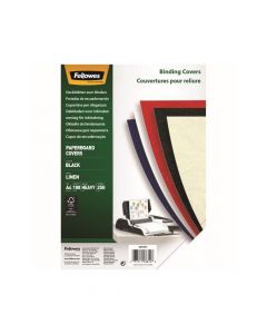 Fellowes Binding Cover Black 100 Pack A4