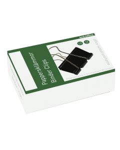 Binder Clips 19mm 12 Pack Black