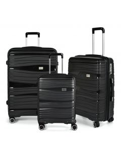 RW Travel Alfrida Collection 3-set Suitcase Black