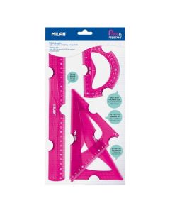 Flex&Resistant Pink Rulers Kit Acid Series