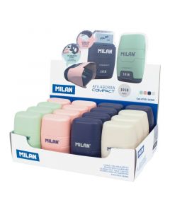 MILAN Eraser With Sharperner 1918 16pcs Display