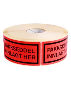 Warning Label Pakkseddel Innlagt Her