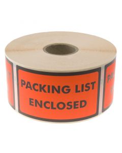 Warning Label Packing List Enclosed