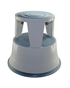 Step Stool Metal Grey 41cm