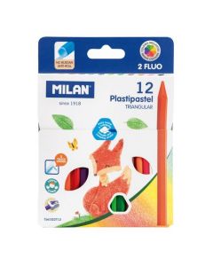 MILAN Triangular Plastipastel 12 Pack