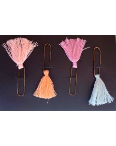 Paper Clips with Tassels 4 Pack Assorted Colours