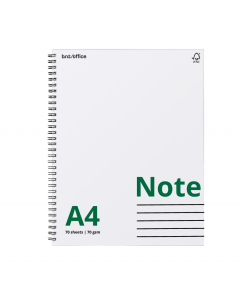 Notebook A4 70 Sheets 70 Gram Swedish Punch Ruled