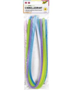 Chenille Wire 50 x 0,8cm Multi Coloured Pastel 10pcs